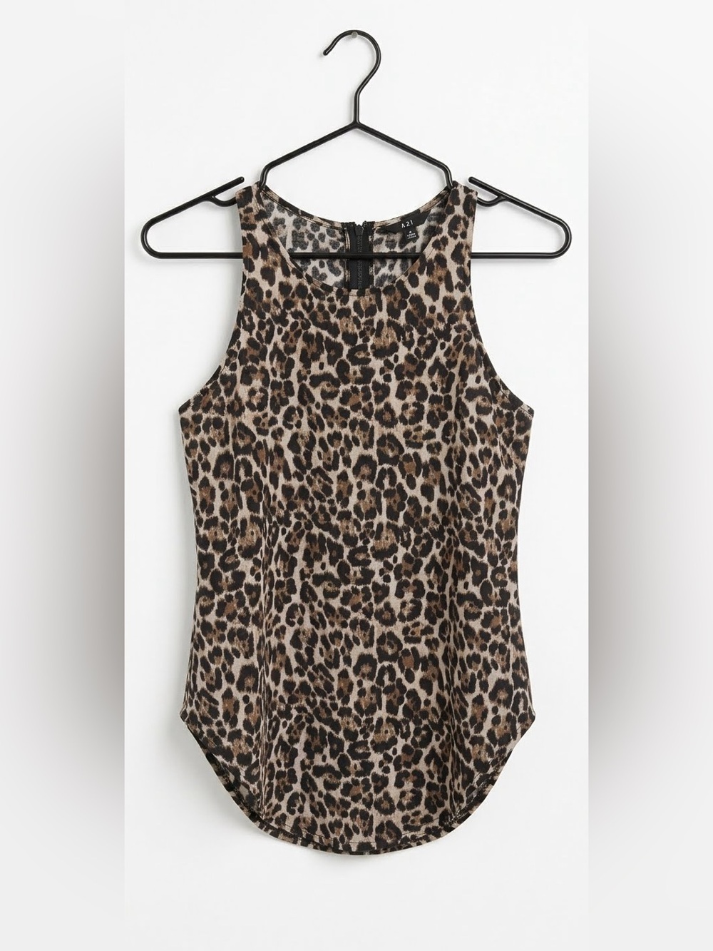 Streetwear Society Leopard Print Halter Tank Top Small